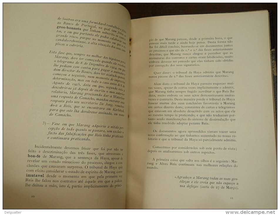 1927 O Caso Do Banco Angola E Metropole - Alves Reis E Marang Pelo Advogado Do Banco De Portugal António Horta Osorio - Old Books