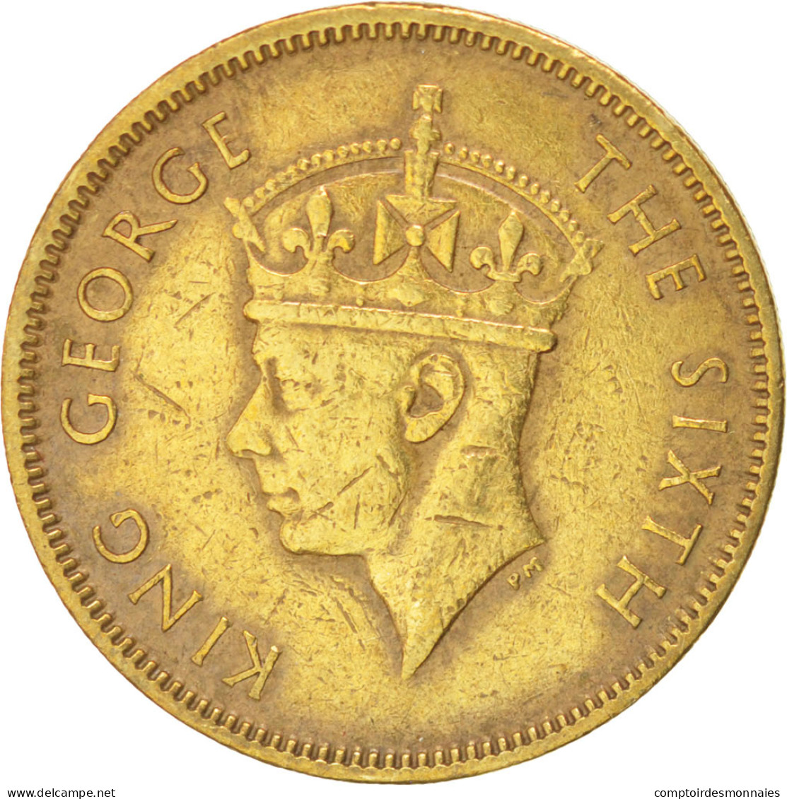 Monnaie, Hong Kong, George VI, 10 Cents, 1950, TTB, Nickel-brass, KM:25 - Hong Kong