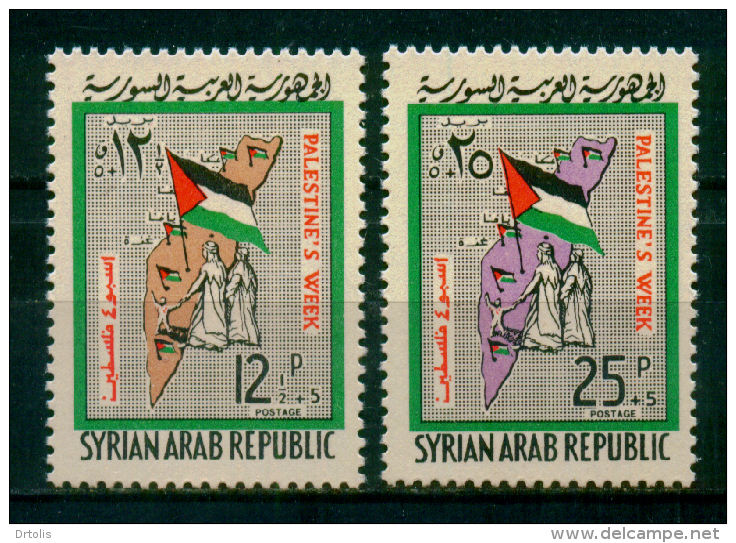 SYRIA / 1965 / PALESTINE / ISRAEL / PALESTINE WEEK / MAP / FLAG / MNH / VF - Syria