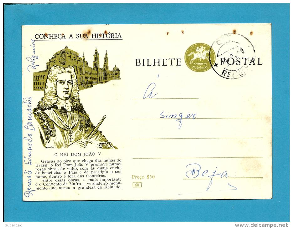 CONHEÇA A SUA HISTÓRIA - N.&ordm; 60 - S. João De Brito - Carimbo: Relíquias - INTEIRO POSTAL STATIONERY - Postal Stationery