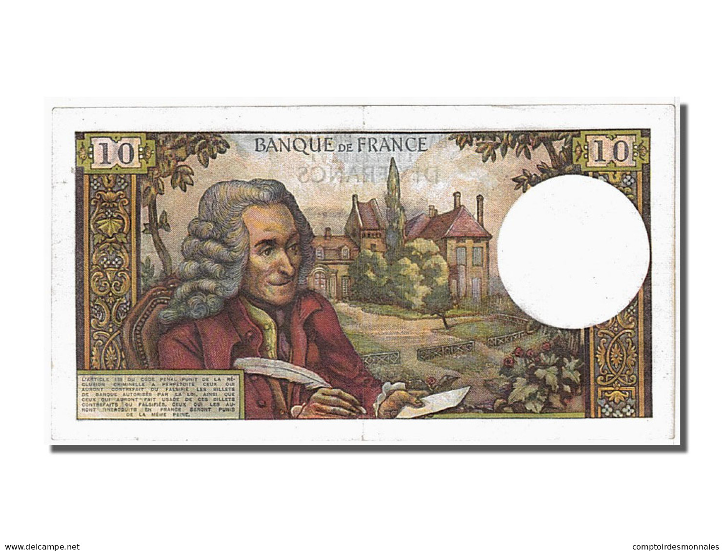 Billet, France, 10 Francs, 10 F 1963-1973 ''Voltaire'', 1969, 1969-01-02, SPL - 10 F 1963-1973 ''Voltaire''