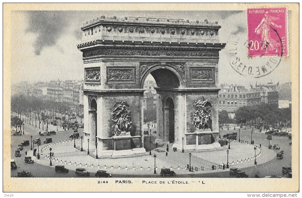 Paris - Place De L'Etoile - L'Arc De Triomphe - Carte LL N°2144 - Arc De Triomphe