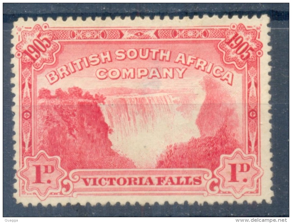 BSAC. Rhodesia 1905. 1d Red (p14) Victoria Falls. SACC 89(*), SG 94(*). - Autres & Non Classés