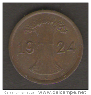 GERMANIA 1 REICHSPFENNIG 1924 - 1 Rentenpfennig & 1 Reichspfennig