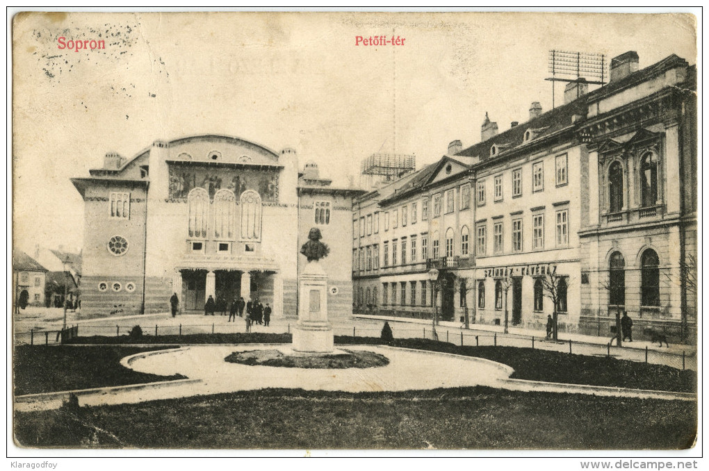 Sopron - Petofi-ter Old Postcard Travelled 1913? Bb160201 - Ungheria
