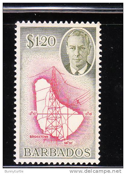 Barbados 1950 KG Map $1.20 MLH - Barbados (...-1966)