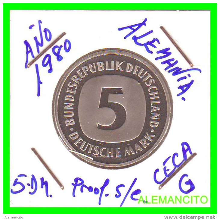 ALEMANIA FEDERAL  MONEDA DE 5 DM  1975-2001 - 5 Mark