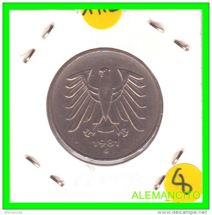 ALEMANIA FEDERAL  MONEDA DE 5 DM  1975-2001 - 5 Mark