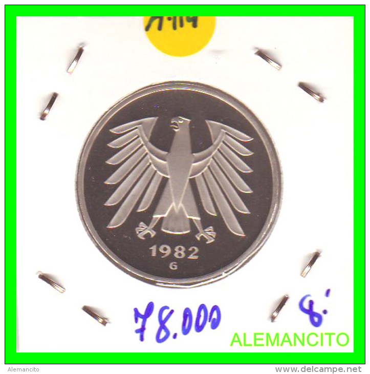 ALEMANIA FEDERAL  MONEDA DE 5 DM  1975-2001 - 5 Mark