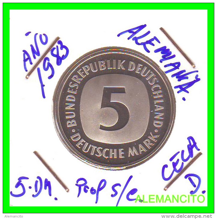 ALEMANIA FEDERAL  MONEDA DE 5 DM  1975-2001 - 5 Mark