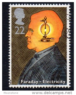 Great Britain 1991 Science Faraday 22p Value, Used - Usados