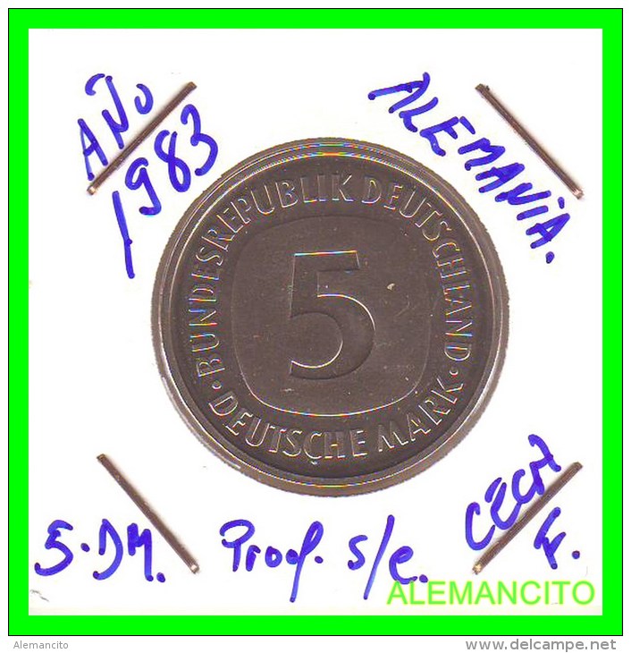 ALEMANIA FEDERAL  MONEDA DE 5 DM  1975-2001 - 5 Marcos