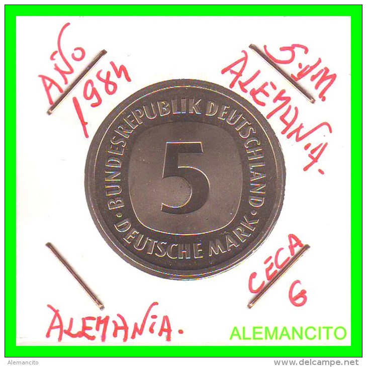 ALEMANIA FEDERAL  MONEDA DE 5 DM  1975-2001 - 5 Marcos