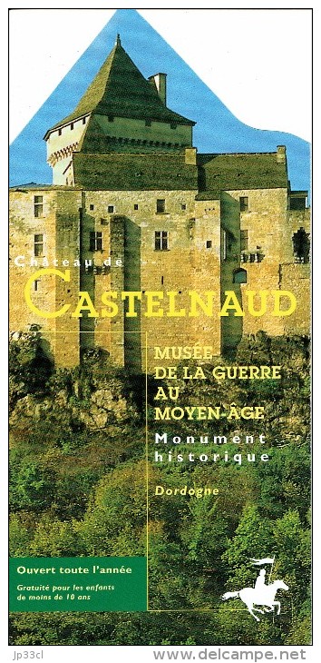 Ancien Dépliant Sur Le Musée De La Guerre Au Moyen âge, Château De Castelnaud, Dordogne, France - Toeristische Brochures