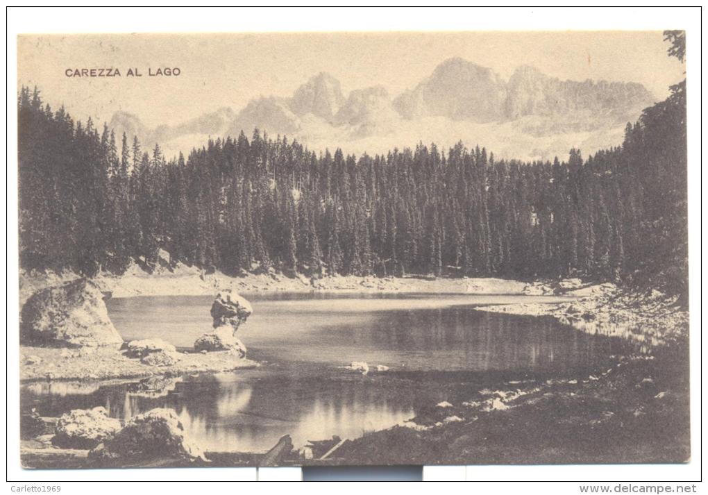 LAGO DI CAREZZA VIAGGIATA 1929 FP - Bolzano (Bozen)