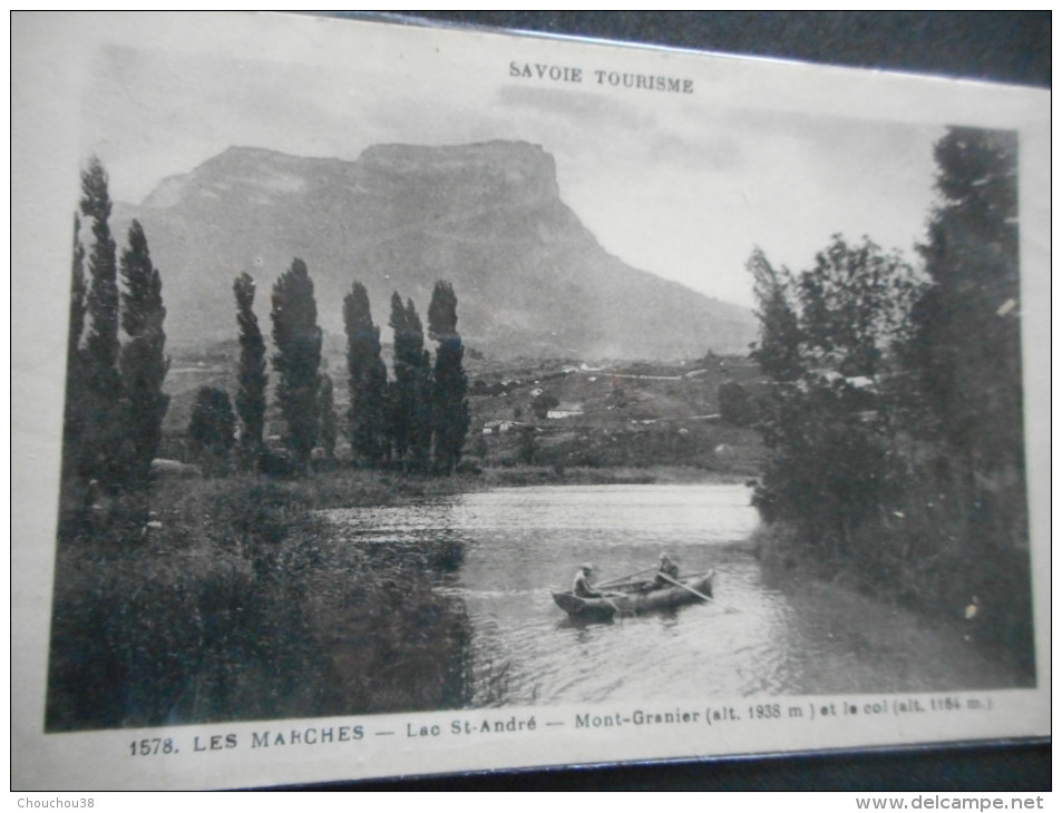 CPA - LES MARCHES - Lac SAINT ANDRE - MONT GRANIER Et Le COL -2 Rameurs Dans Une Barque - Autres & Non Classés