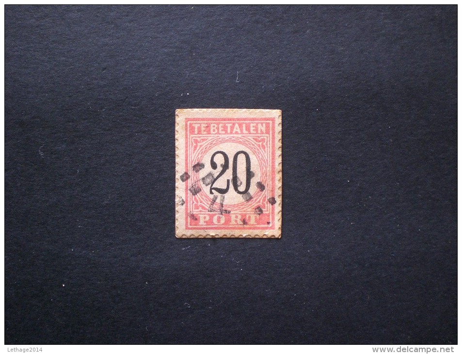 STAMPS PAESI BASSI NEDERLAND OLANDA TASSE 1881 20 CENT ROSSO III TIPO - Postage Due