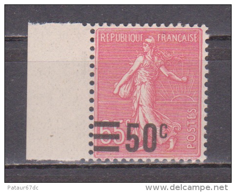 FRANCE / 1926 / Y&T N° 224 ** : Semeuse 65c Surchargée 50c X 1 BdF G - Used Stamps