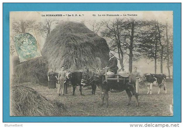 CPA 62 - LA VIE NORMANDE La Vachère Sur Son âne Marchande De Lait - Autres & Non Classés