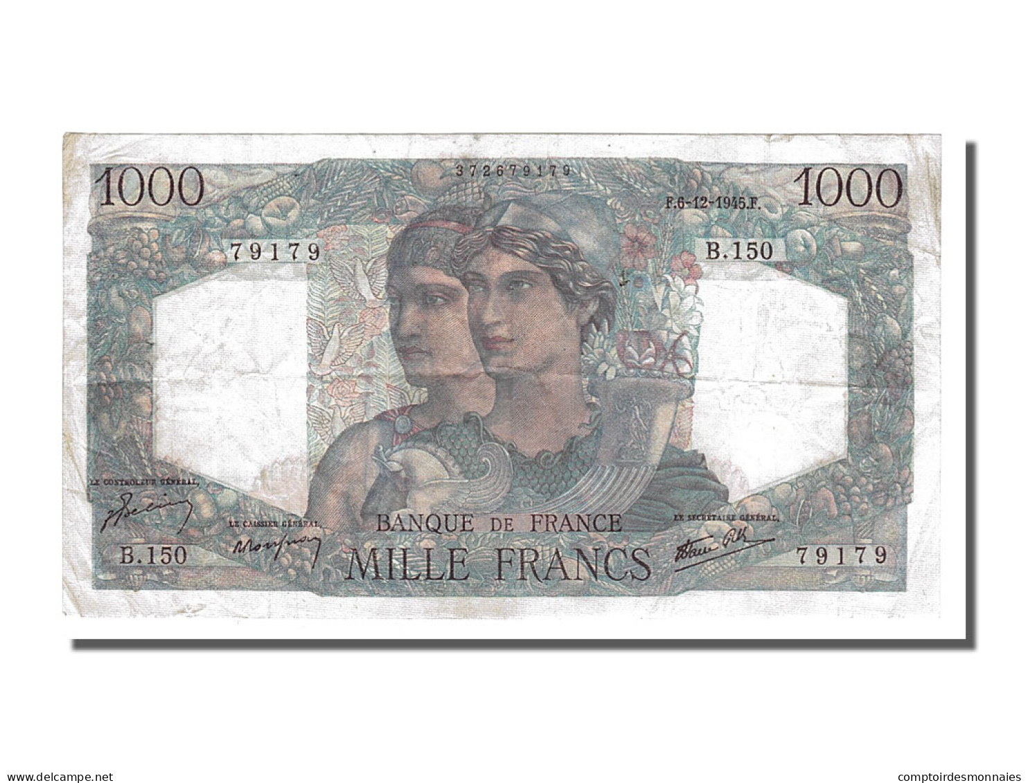 Billet, France, 1000 Francs, 1 000 F 1945-1950 ''Minerve Et Hercule'', 1945 - 1 000 F 1945-1950 ''Minerve Et Hercule''