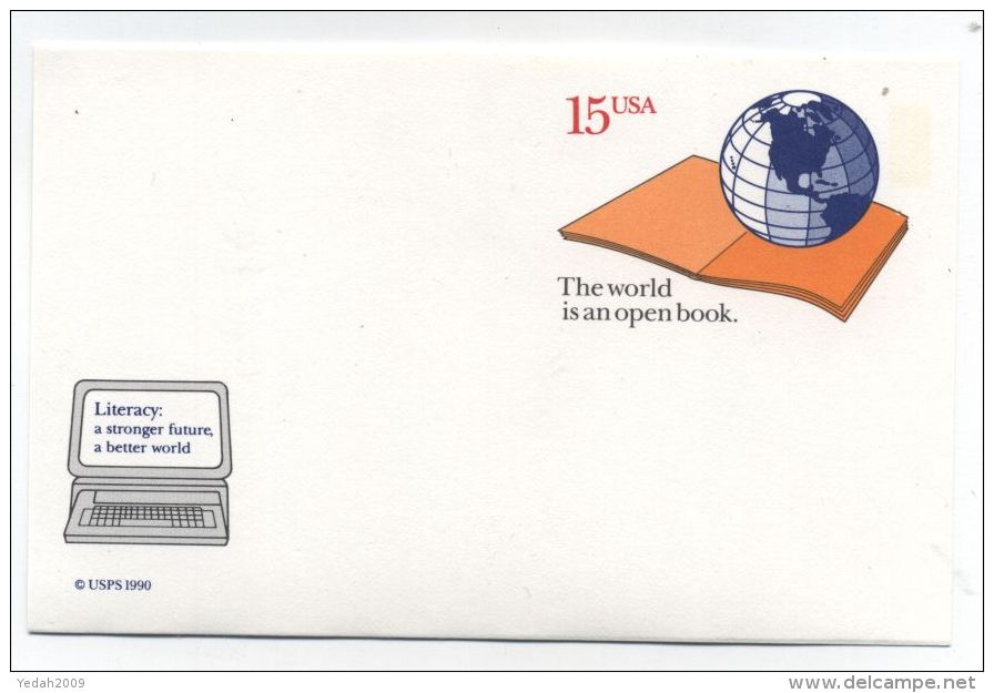 USA LITERACY AWARENESS COMPUTER POSTAL CARD 1990 - Computers