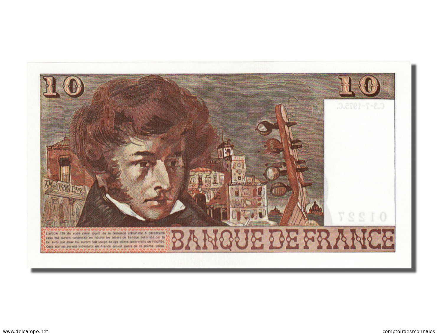 Billet, France, 10 Francs, 10 F 1972-1978 ''Berlioz'', 1975, 1975-07-03, SPL - 10 F 1972-1978 ''Berlioz''