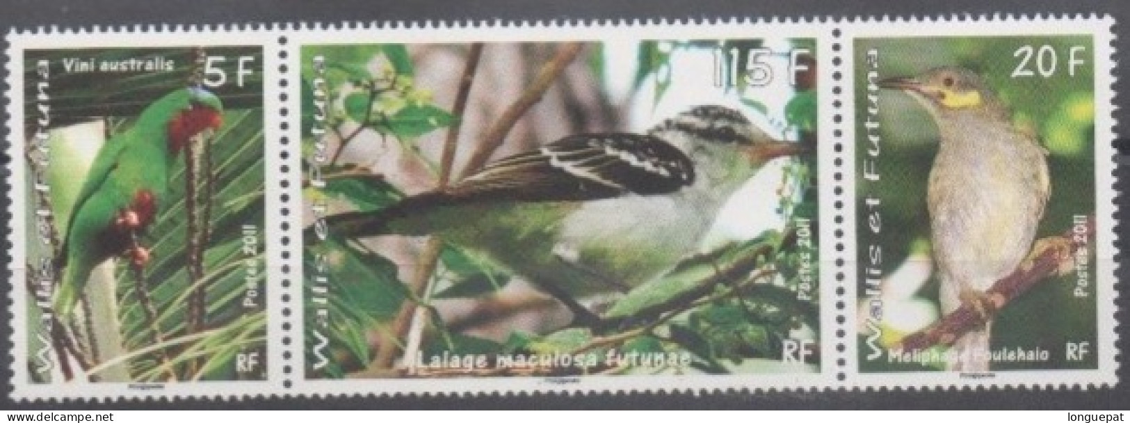 WALLIS Et F. : Faune (Fauna) - Oiseaux (Birds) : Lori Frigillaire (Vini Australis), Méliphage (Foulehaio Carunculatus) - Unused Stamps