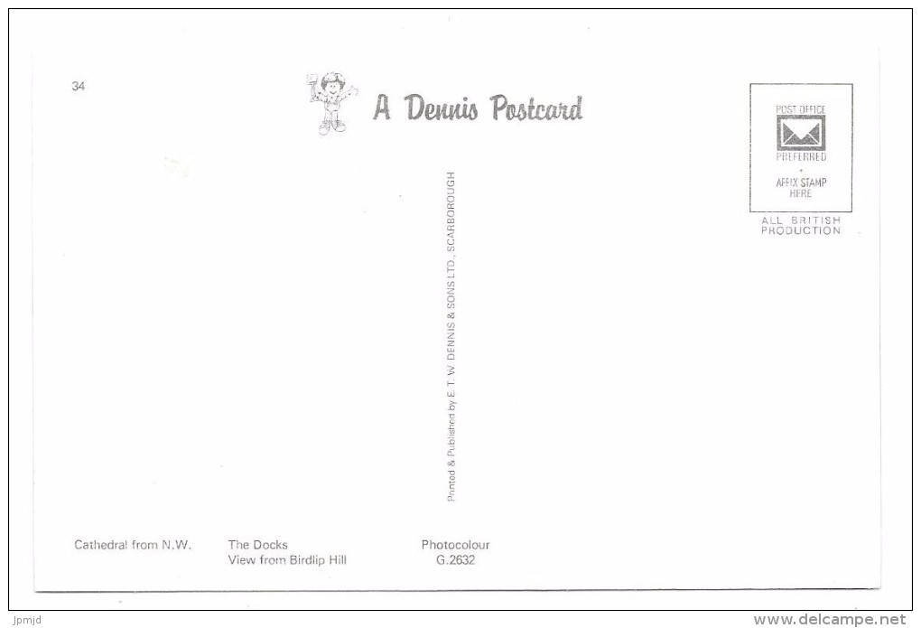 GLOUCESTER - Multiview Cathedral From N.W., The Docks, View From Birdlip Hill - Ed. A. Dennis N° 34 - Gloucester