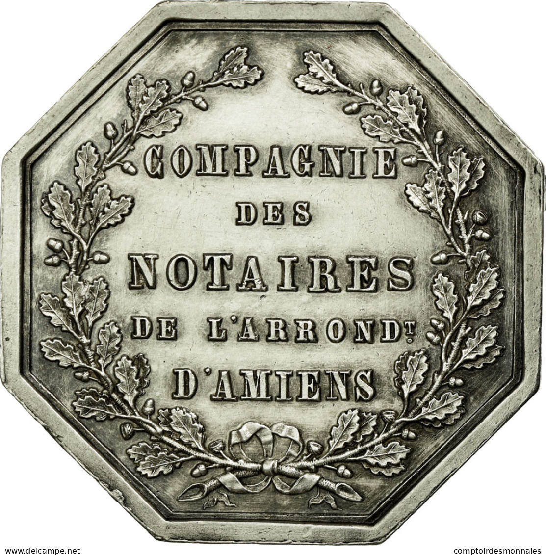 France, Jeton, Notary, 1854, SUP+, Argent, Lerouge:12 - Autres & Non Classés