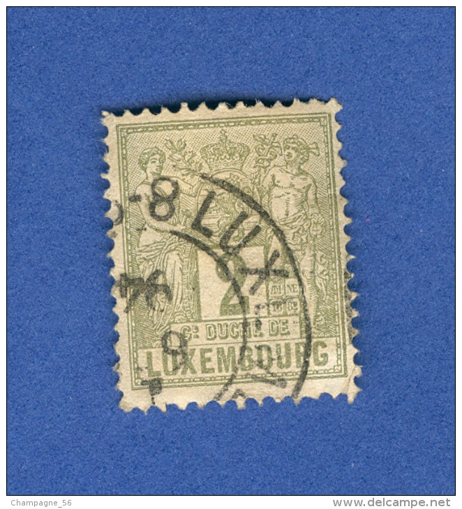 1882 - 91 N° 48 G.D.DE LUXEMBOURG OBLITÉRÉ DOS CHARNIÈRE - 1882 Allegory