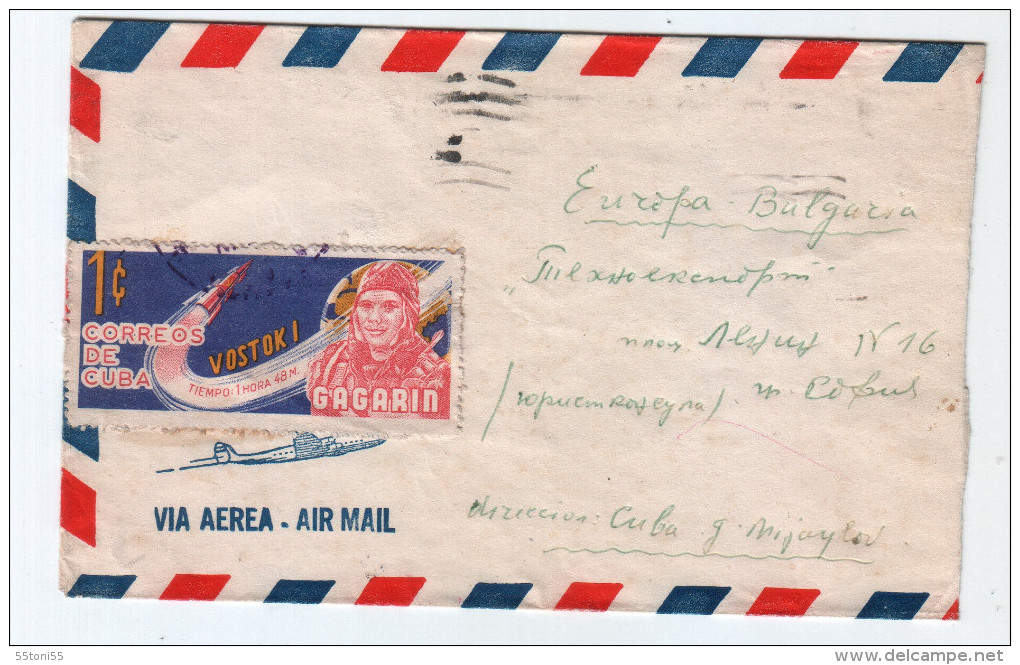 Cover- Gagarin  1965   Travel- Cuba/ Bulgaria - Zuid-Amerika