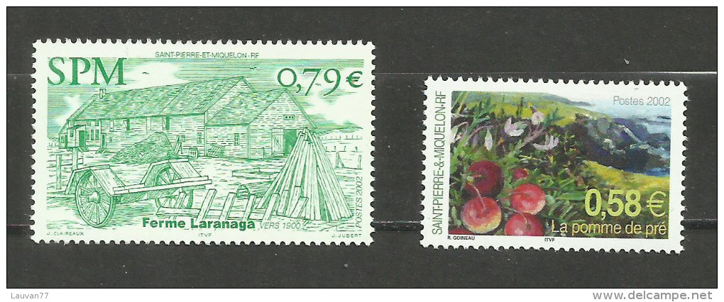 St Pierre Et Miquelon N°776, 777 Neufs** Cote 4.60 Euros - Unused Stamps