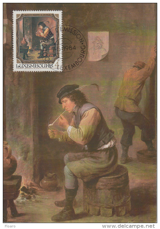 Carte-Maximum LUXEMBOURG N°Yvert 1050 / David Teniers Le Jeune / Le Fumeur - Cartes Maximum