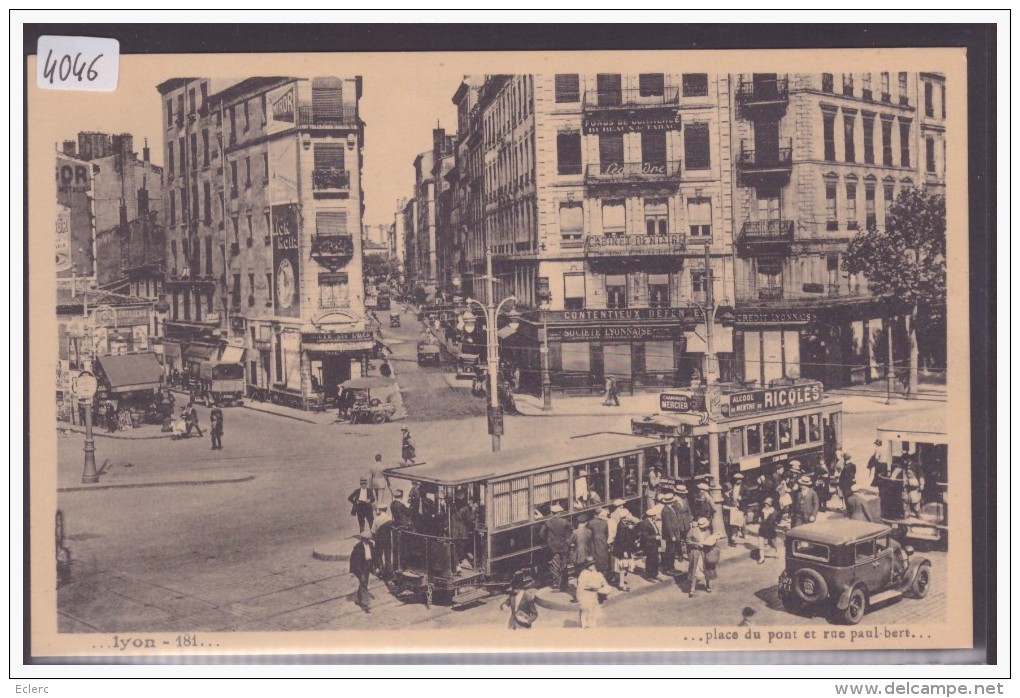 LYON - PLACE DU PONT - TRAMWAY - TB - Autres & Non Classés