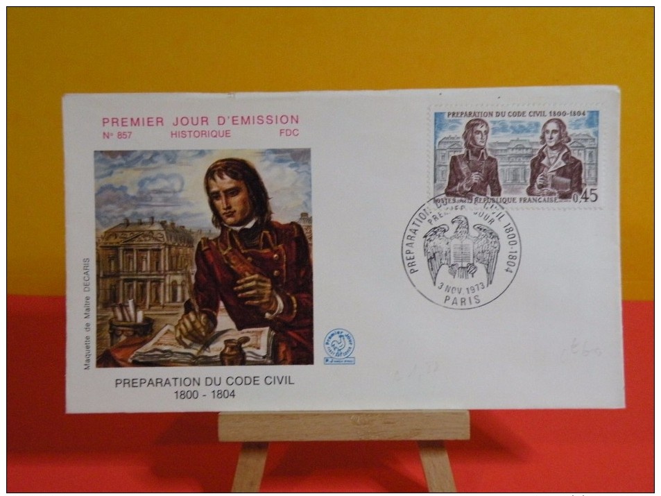 FDC- Code Civil 1800/1804 - Paris - 3.11.1973 - 1er Jour, - 1970-1979