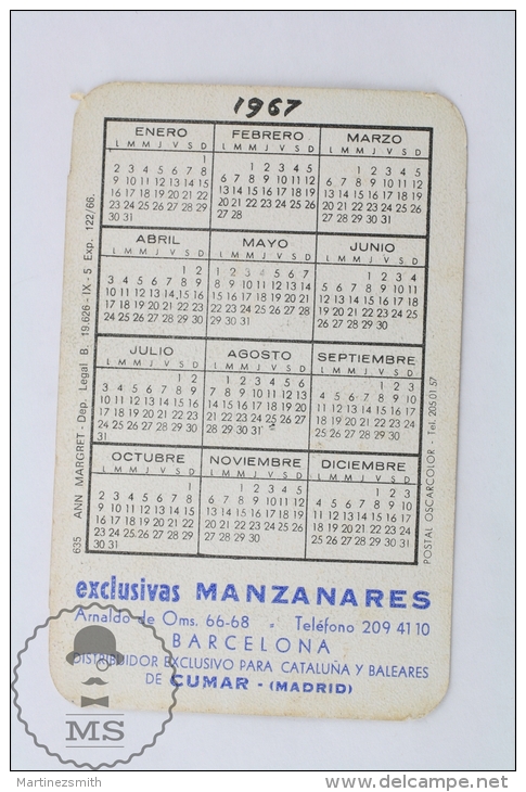 Vintage 1967 Small Calendar - Cinema/ Actors Topic: Actress: Ann Margret - Tamaño Pequeño : 1961-70