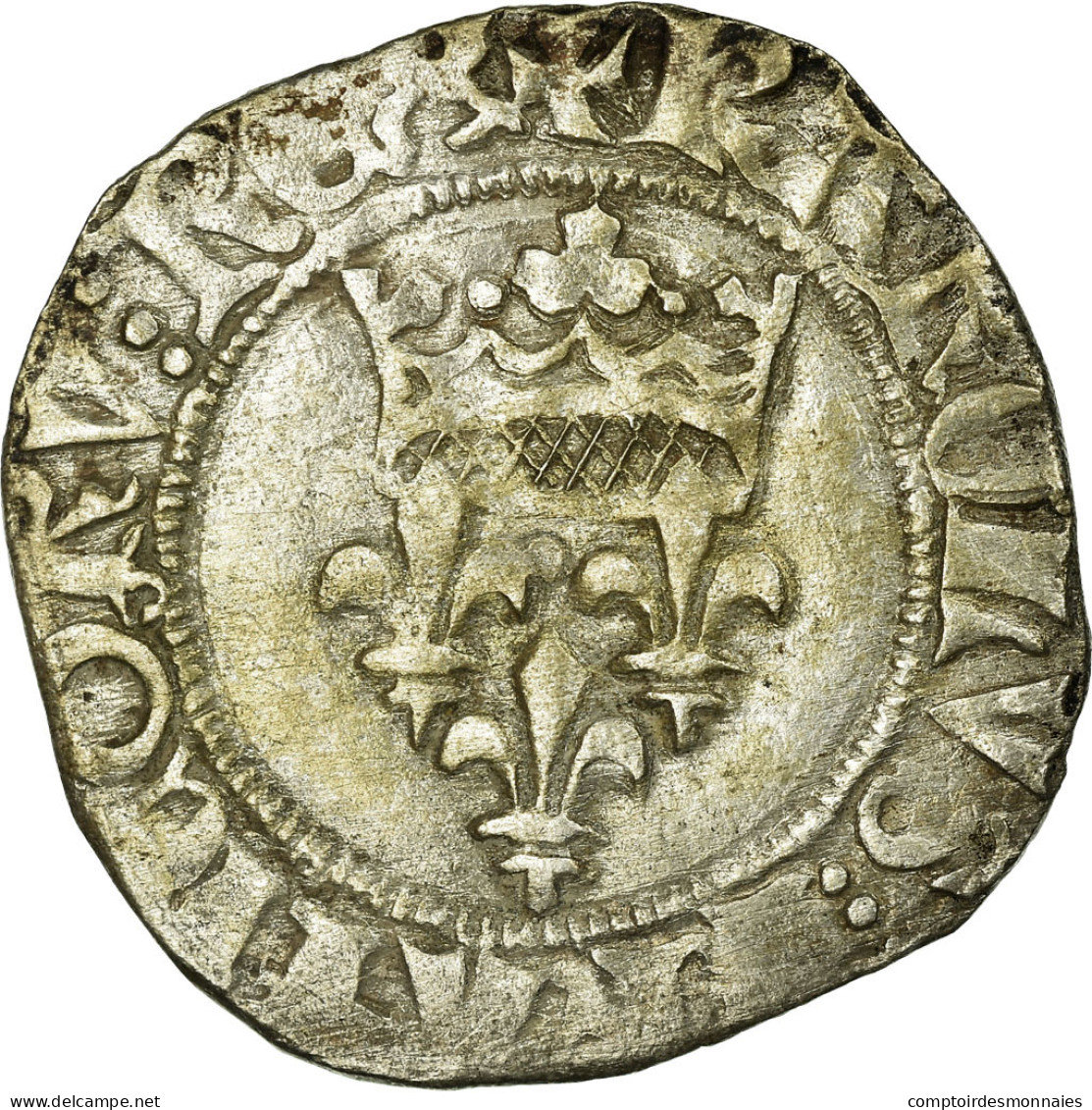 Monnaie, France, Gros, Troyes, TTB, Billon, Duplessy:405A - 1380-1422 Charles VI Le Fol