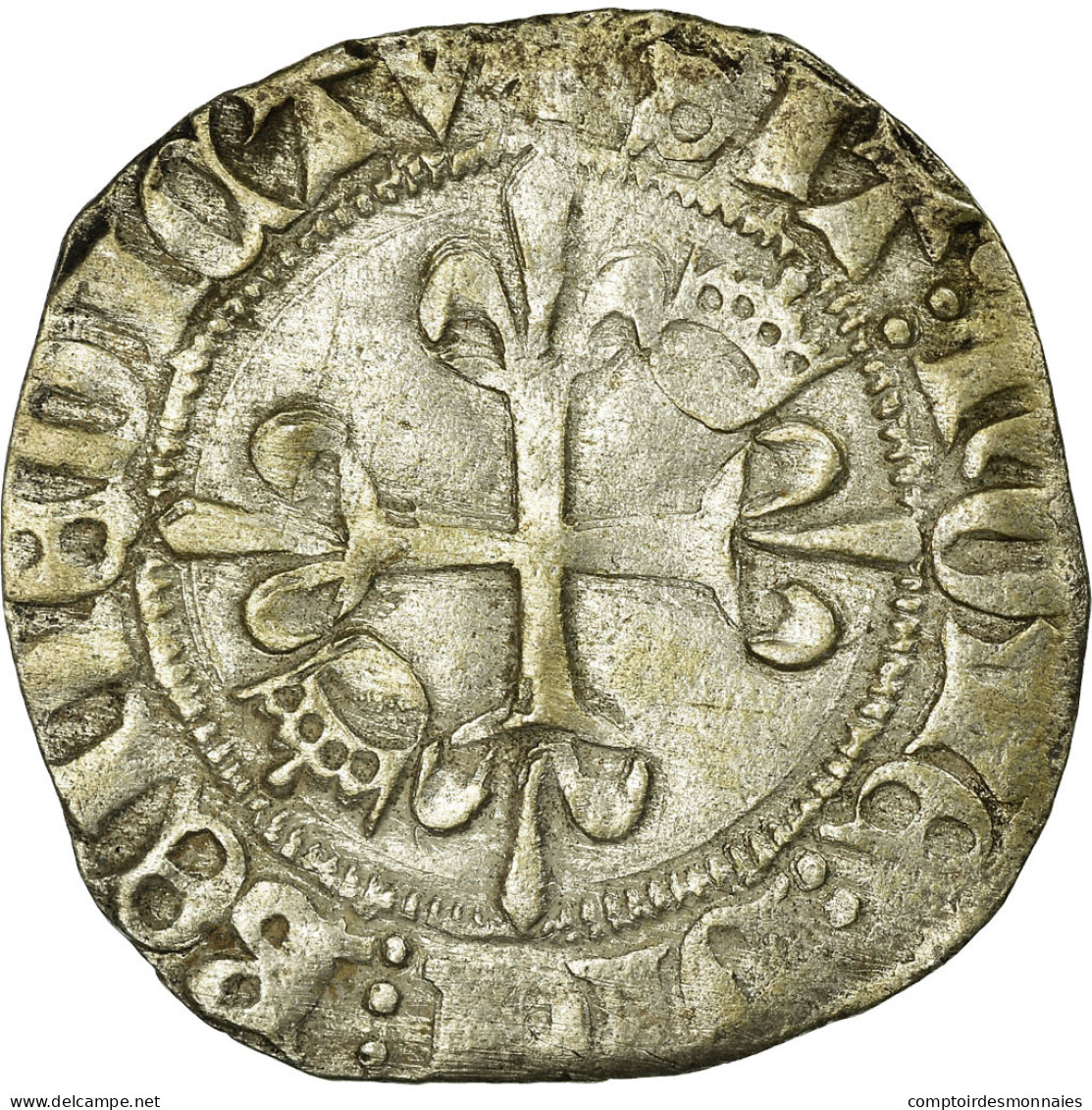 Monnaie, France, Gros, Troyes, TTB, Billon, Duplessy:405A - 1380-1422 Charles VI Le Fol