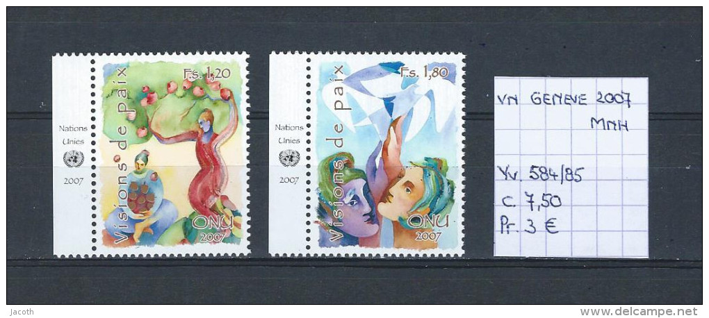 UNO Genève 2007 - Yv. 584/85 Postfris/neuf/MNH - Nuevos