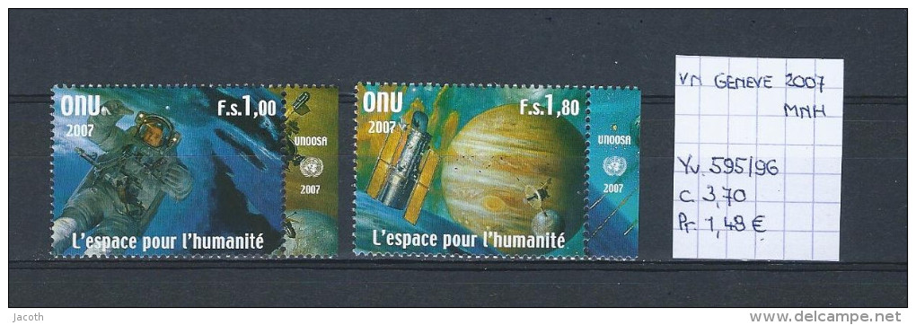 UNO Genève 2007 - Yv. 595/96 Postfris/neuf/MNH - Nuevos