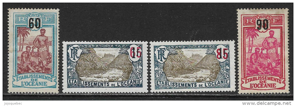 Océanie Neufs Avec Charniére, Surcharger, No: 57 à 60, Coté 8,80 Euros, Y & T,  MINT HINGED, SURCHARGED - Neufs