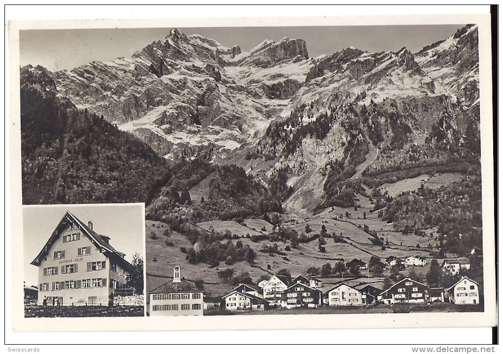 SCHWÄNDI: 2-Bild-AK Mit Gasthaus Adler 1920 - Schwändi