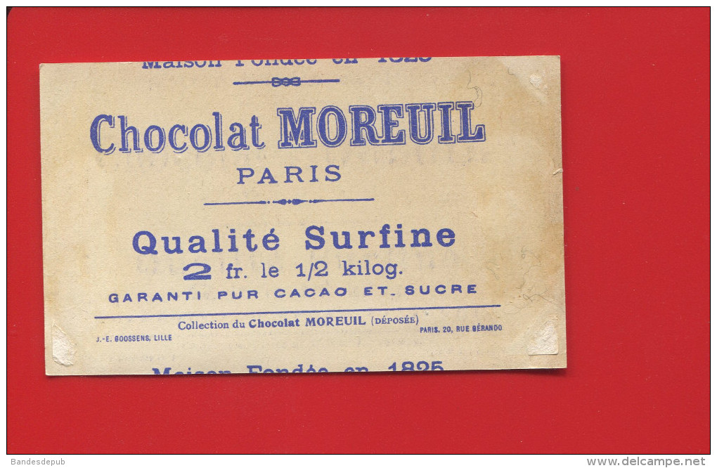 MOREUIL CHROMO BLANCHISSERIE BLANCHISSEUSE FER A REPASSER CHALEUR  CONDITIONS TRAVAIL CONSEIL MEDECIN - Autres & Non Classés