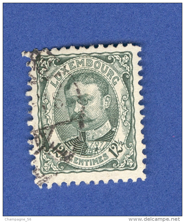 LUXEMBOURG 1906 / 15 N° 75 GUILLAUME IV  OBLITÉRÉ DOS CHARNIÈRE - 1906 Guillermo IV