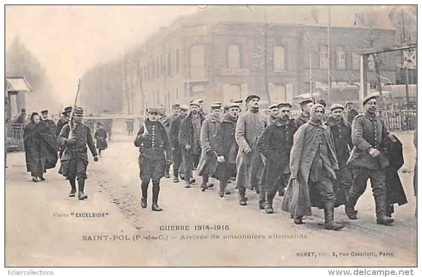 Saint Pol Sur Ternoise    62     Arrivée De Prisonniers Allemands - Saint Pol Sur Ternoise