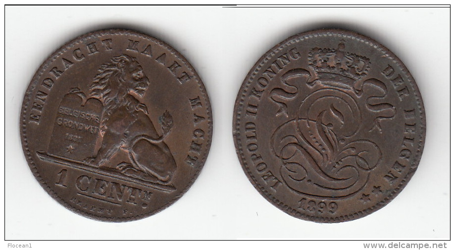 **** BELGIQUE - BELGIUM - BELGIE - 1 CENTIME 1899 LEOPOLD II KONING DER BELGEN **** EN ACHAT IMMEDIAT - 1 Cent