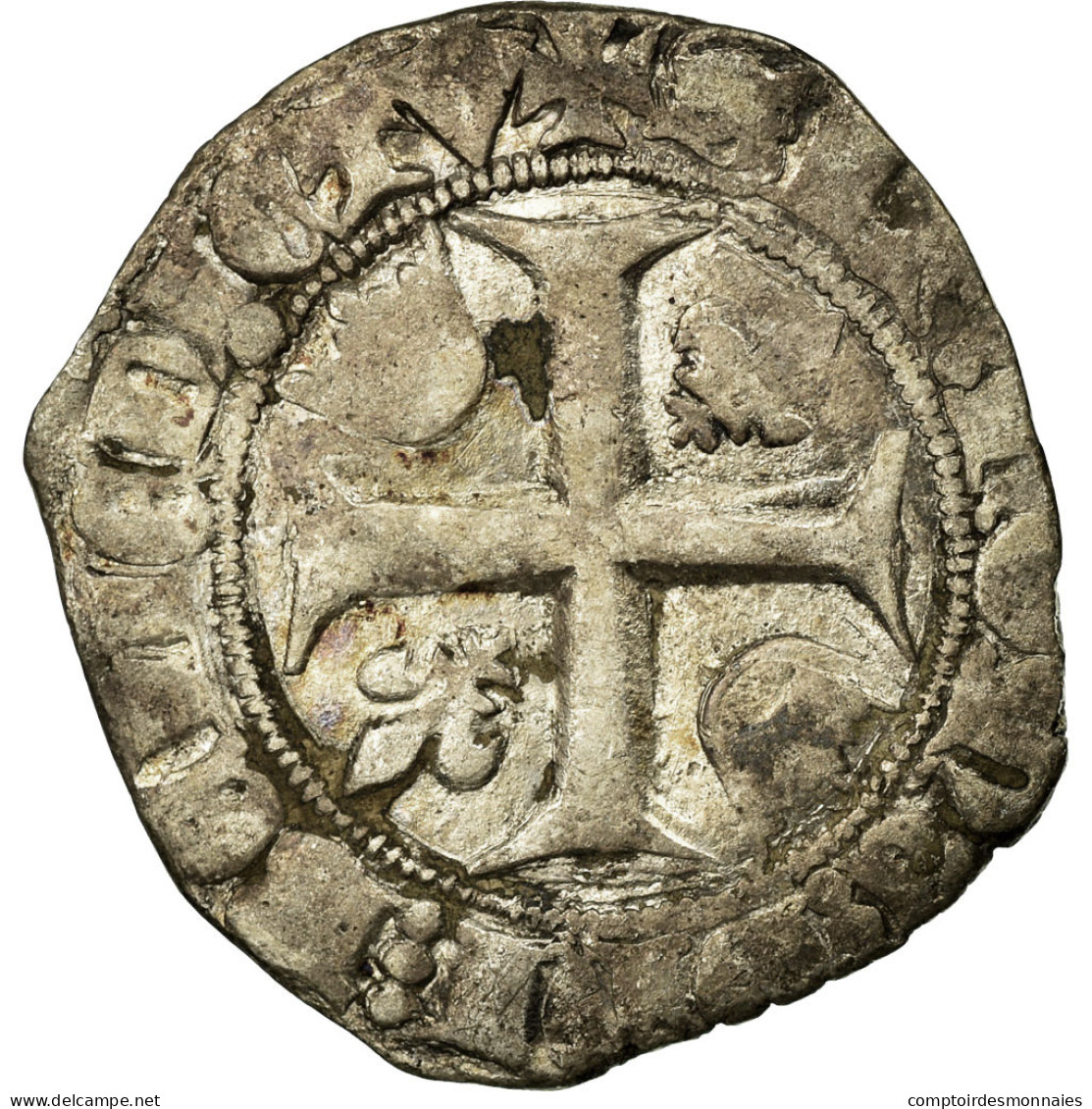 Monnaie, France, Blanc Guénar, Paris, TB, Billon, Duplessy:377A - 1380-1422 Charles VI Le Fol