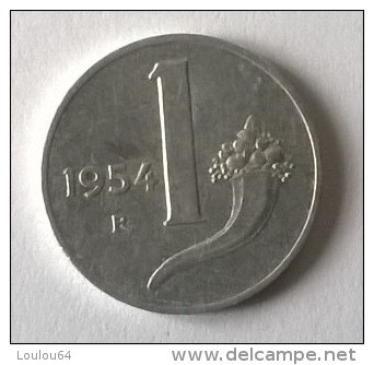 Monnaie - Italie - 1 Lira 1954 - Superbe - - 1 Lire