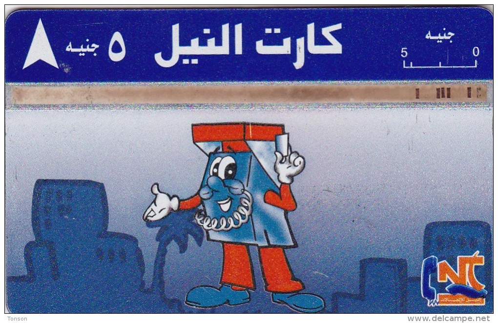 Egypt, EGY-N-15, Nile Telecom, Cartoon 3, "070E", 2 Scans. - Egitto