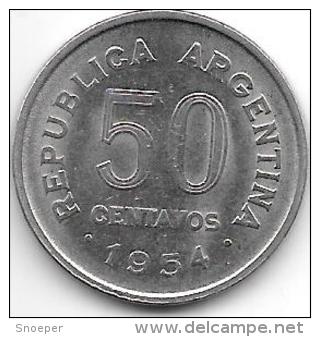 Argentina 50 Centavos 1954 Km 49  Xf+ - Argentine